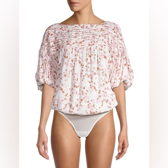 FREE PEOPLE Dessa Woven Floral Bodysuit S - Picture 3 of 12